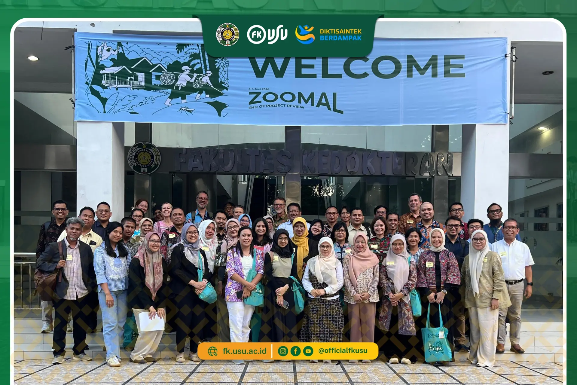 Mewujudkan Kampus Berdampak: FK USU Tuan Rumah Zoomal (Zoonotic Malaria) Project Meeting